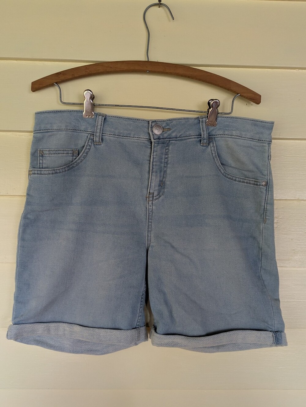 Justice Light Wash Denim Shorts Size 18 Plus